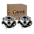 2-Wheel Set Front, Driver and Passenger Side Wheel Hubs, With Bearing, 4 Lugs, Non-ABS, FWD