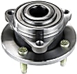 2-Wheel Set Front, Driver and Passenger Side Wheel Hubs, With Bearing, 4 Lugs, Non-ABS, FWD
