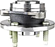 2-Wheel Set Front, Driver and Passenger Side Wheel Hubs, With Bearing, 4 Lugs, Non-ABS, FWD