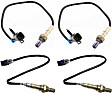 Before and After Catalytic Converter, Driver and Passenger Side Oxygen Sensors, 4-wire, Female Connector Gender