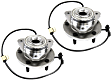 Front, Driver and Passenger Side Wheel Hub, 5 Lugs, With Bearing, With Sensor, RWD, 4.3L, 6Cyl