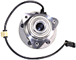 Front, Driver and Passenger Side Wheel Hub, 5 Lugs, With Bearing, With Sensor, RWD, 4.3L, 6Cyl
