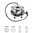 Front, Driver and Passenger Side Wheel Hub, 5 Lugs, With Bearing, With Sensor, RWD, 4.3L, 6Cyl