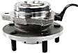 Front, Driver and Passenger Side Wheel Hub, 5 Lugs, With Bearing, With Sensor, RWD, 4.3L, 6Cyl