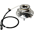 2-Wheel Set Front, Driver and Passenger Side Wheel Hubs, With Bearing, With Sensor, 4WD, 4-Wheel ABS