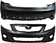 Front and Rear Primed Bumper Covers, For Models With Spoiler Holes, North America Built Vehicle, CAPA CERTIFIED