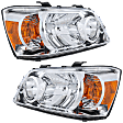 Driver and Passenger Side Halogen Headlight, Without bulb(s), OE Replacement