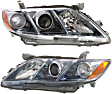 2007-2009 Toyota Camry - Driver and Passenger Side Headlights, without Bulbs, Halogen, Sedan, Japan Built Vehicle
