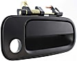 Front, Driver and Passenger Side Smooth Black Exterior Door Handle, With Key Hole