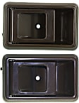Front or Rear, Driver and Passenger Side Interior Door Handles, Brown, Without Door Lock Hole
