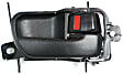 Front and Rear, Driver and Passenger Side Textured Black Interior Door Handle, Sedan