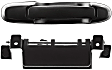 Rear, Driver and Passenger Side Smooth Black Exterior Door Handle, Without Key Hole
