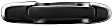Rear, Driver and Passenger Side Smooth Black Exterior Door Handle, Without Key Hole