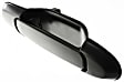 Rear, Driver and Passenger Side Smooth Black Exterior Door Handle, Without Key Hole