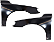 Front, Driver and Passenger Side Fenders, Without turn signal light hole