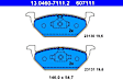 SET-ATE1S0698151B Front and Rear Ceramic Brake Pad Set