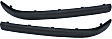 Front, Driver and Passenger Side Bumper Trims, Black, Sedan