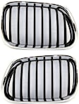 Driver and Passenger Side Grille Chrome Shell with Black Insert