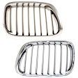 Driver and Passenger Side Grille Chrome Shell with Silver Insert