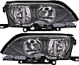 2005 BMW 325i - Driver and Passenger Side Halogen Headlight, With bulb(s), OE Replacement, Wagon