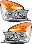 Driver and Passenger Side Halogen Headlight, With bulb(s), OE Replacement