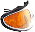Driver and Passenger Side Corner Lights, With Bulb(s), Halogen, Titanium Surround Trim, Sedan/Wagon