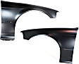 1992-1995 BMW 325i - Front, Driver and Passenger Side Fenders, Without turn signal light hole, Sedan, Body Code E36, For Models Without Side Repeater Lamps