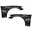 Front, Driver and Passenger Side Fenders, With turn signal light hole, 4-Door, Sedan