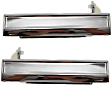 Front or Rear, Driver and Passenger Side Exterior Door Handle, Chrome, Without Key Hole