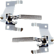 Front, Driver and Passenger Side Interior Door Handles, Chrome, Without Door Lock Hole