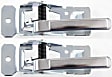 Front, Driver and Passenger Side Interior Door Handles, Chrome, Without Door Lock Hole