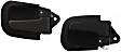 Front, Driver and Passenger Side Interior Door Handles, Textured Black, Without Door Lock Hole