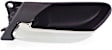 Front and Rear, Driver and Passenger Side Interior Door Handles, Chrome Lever with Black Bezel, Without Door Lock Hole, 4-Door, Sedan