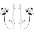 Front, Driver and Passenger Side Power Window Regulator, With Motor