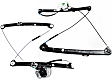 Front, Driver and Passenger Side Power Window Regulator, Without Motor