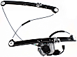 Front and Rear, Driver and Passenger Side Power Window Regulator, With Motor