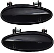 1997-2008 Pontiac Grand Prix - Front and Rear, Driver and Passenger Side Smooth Black Exterior Door Handle, Without Key Hole