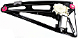 Rear, Driver and Passenger Side Power Window Regulator, With Motor
