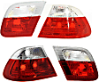 Driver and Passenger Side, Inner and Outer Halogen Tail Light, Without bulb(s), OE Replacement, Coupe