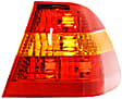 Driver and Passenger Side, Outer Halogen Tail Light, Without bulb(s), OE Replacement