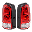 Driver and Passenger Side Halogen Tail Light, With bulb(s), OE Replacement, CAPA Certified