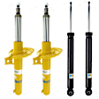 SET-BIL19262277-A Front and Rear, Driver and Passenger Side Shock and Bare Strut, Sedan