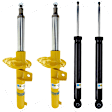 SET-BIL19262277-B Front and Rear, Driver and Passenger Side Shock and Bare Strut, Sedan