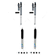 SET-BIL25311891-C Front and Rear, Driver and Passenger Side Shock and Bare Strut
