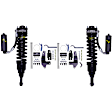 2012 Toyota FJ Cruiser - Front, Driver and Passenger Side Shock, 4WD, Four Wheel Drive, Provides 2-3.1 in. Front Lift