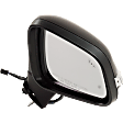Driver and Passenger Side Mirrors, Power Adjust, Manual Folding, Heated, Paintable, In-housing Signal Light, With memory, No Puddle Light, No Auto-Dimming, With Blind Spot Detection in Glass