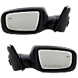 Driver and Passenger Side Mirrors, Power Adjust, Manual Folding, Heated, Paintable, In-Housing Signal Light, With Memory, With Puddle Light, No Auto-Dimming, With Blind Spot Detection in Glass