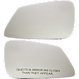Driver and Passenger Side Mirror Glasses, Heated, No Blind Spot Feature, with Backing Plate, No Auto-dimming Feature