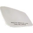 Driver and Passenger Side Mirror Glasses, Heated, No Blind Spot Feature, with Backing Plate, No Auto-dimming Feature