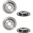 SET-BR08493121-2 Rear Brake Disc, Coated, Plain Surface, Solid, 4 Lugs, 253 mm